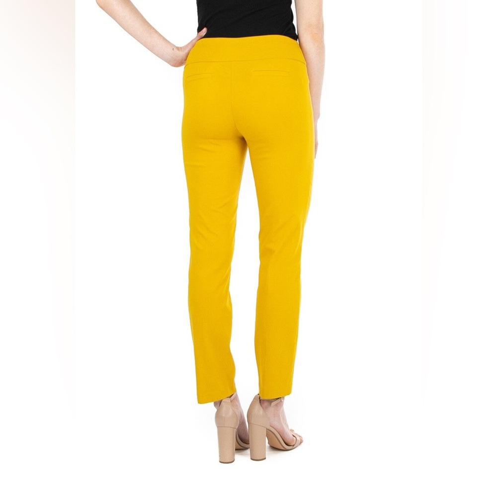 Lands’ End Solid Yellow Ankle Trouser Pants Size 16